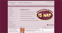 Desktop Screenshot of ekszeraruhaz.eu