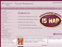 Tablet Screenshot of ekszeraruhaz.eu